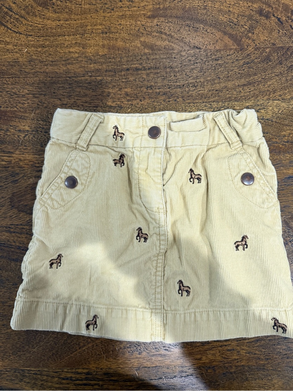 Crew Cuts Western Cowboy Horse Corduroy Skirt Toddler Girl